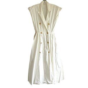 MONDI Vintage 100% Cotton White Pin Up Rockabilly Style Dress US 6